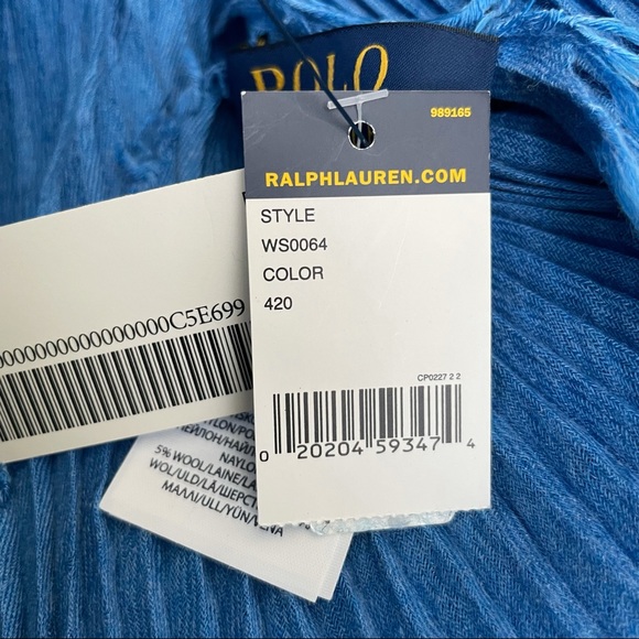 Blue Polo by Ralph Lauren Scarf - Picture 4 of 7